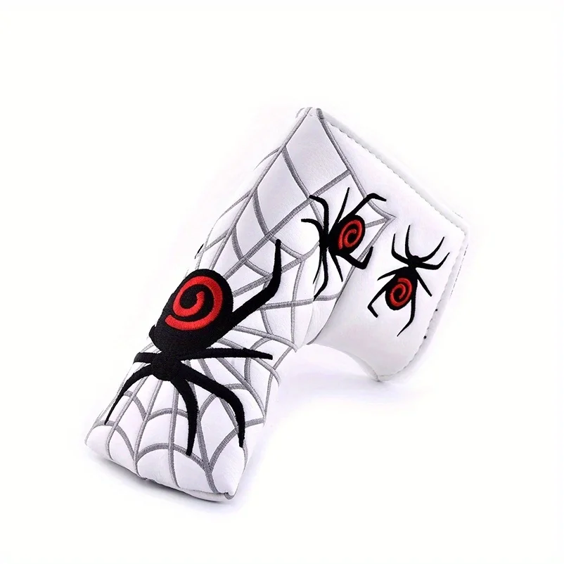 1pc Fashionable Golf Putter Covers, Blade Putter Headcovers, Embroidered Spider Design Putter Protector 6