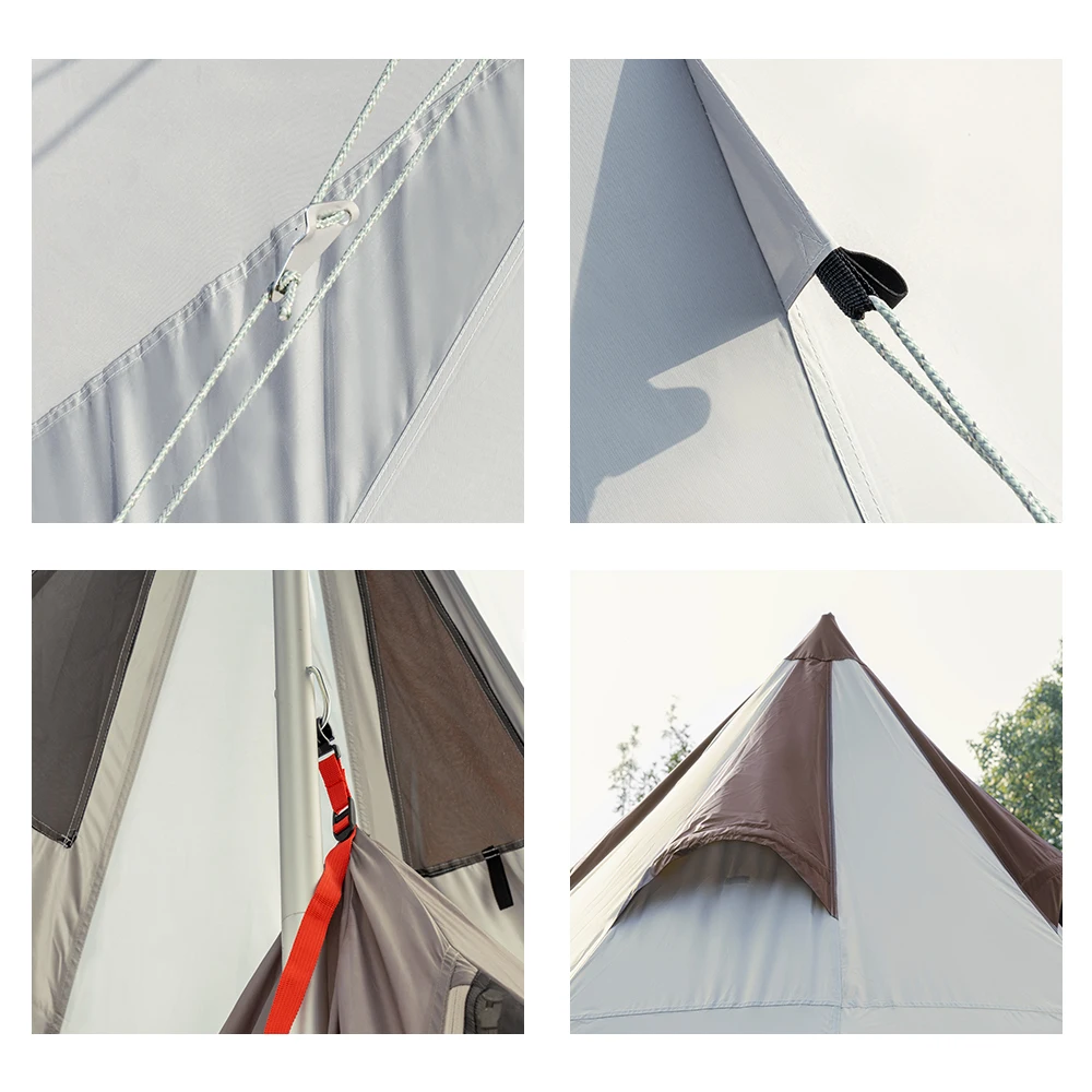 MOBI GARDEN 4–6 Person Pyramid Camping Tent – Forest Tower 280 6