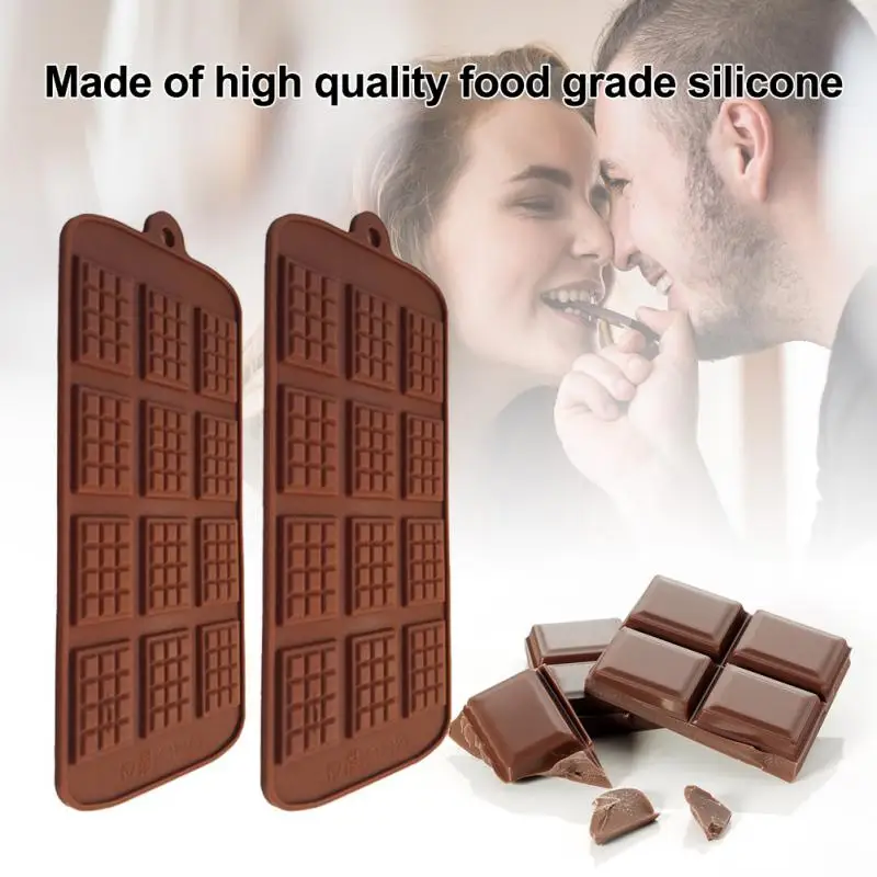 Chocolate Molds Bakeware Cake Molds High Quality Square Eco-friendly Silicone mold DIY 1PC Food Grade 12 Cavity Candy Tools