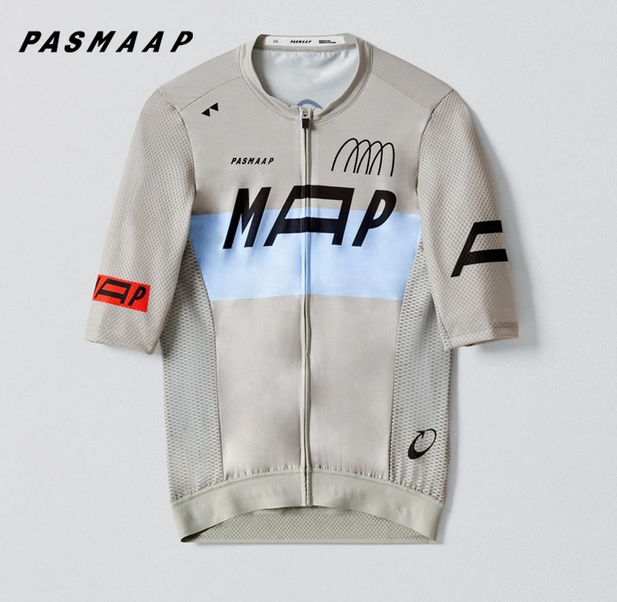thumbnail image 1 of PASMAAP - Maillot de ciclismo de verano para hombre, camiseta de ciclismo de montaña o carretera, ropa de ciclismo de manga corta de equipo profesional de alta calidad, 1 of 5