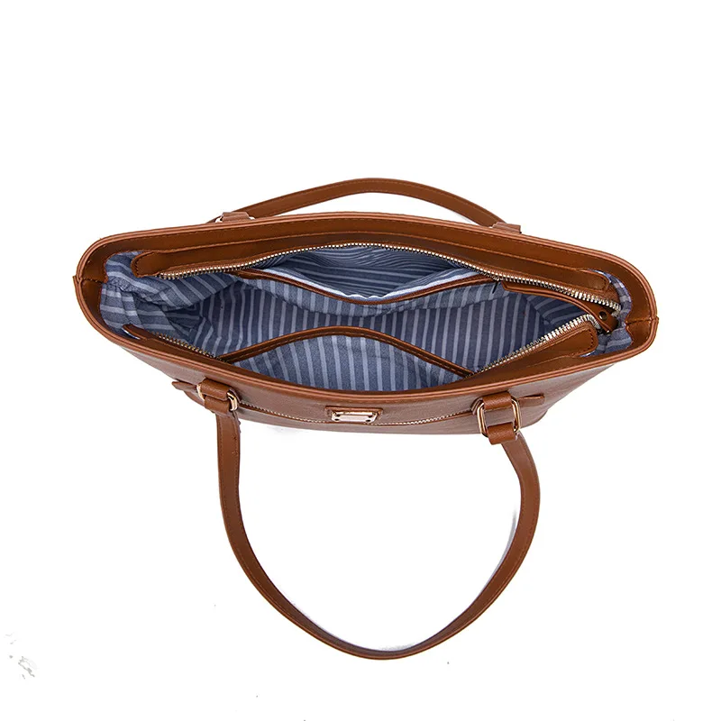 2023 New Trend Fashion Handbag PU Large Capacity Simple Casual Tote Bag One Shoulder High End Ladies Handheld Bags For Women