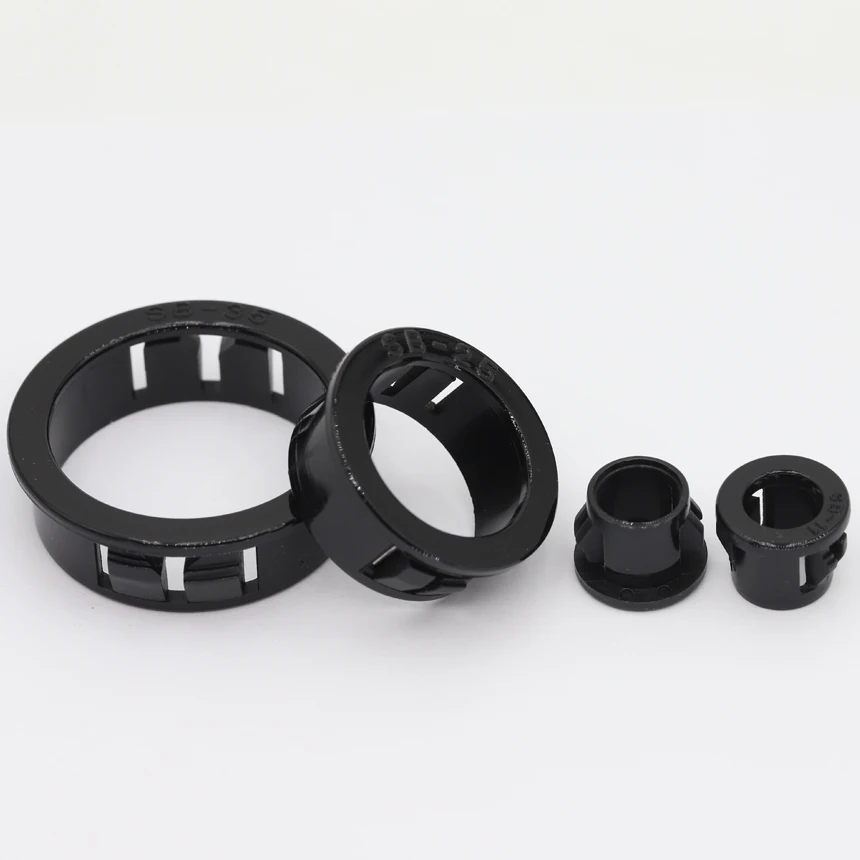 SB SK 8-32mm Diameter Panel Mount Nylon Snap Bushing Cord Buckle Protective Pipe Coil Wire Cable O Ring Hole Plug Grommet