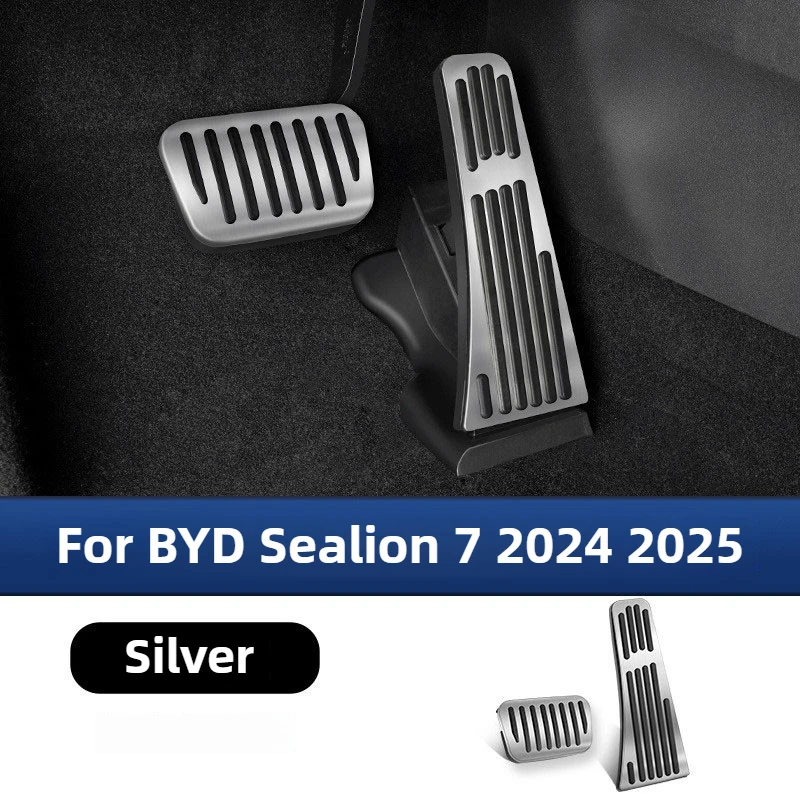 Pedal Aluminum Alloy Rest Non-slip for BYD Sealion 7 Sea Lion 2024 Special Car Pedal Car Interior Modification Accessories