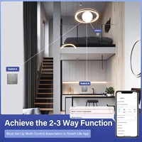 BSEED 1/2/3/4Gang 2Way Zigbee Light Switch Smart Click Button Switch Glass Panel Tuya Smart Life Alexa Voice Control 3 Colors - Image 3