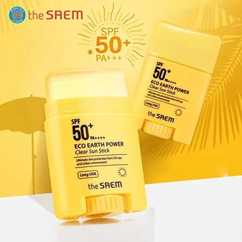 THE SAEM Eco Earth Power Clear Sun Stick 16g SPF50+ PA+++ Sunscreen Sunblock Skin Protective Korea Care Cosmetics facial sunscreen sunscreen cream