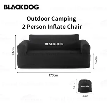 Naturehike-BLACKDOG 40cm 높이 팽창 의자, 야외 캠핑, 2 인용 팽창 의자, 방수 휴대용 캠핑 에어 베드