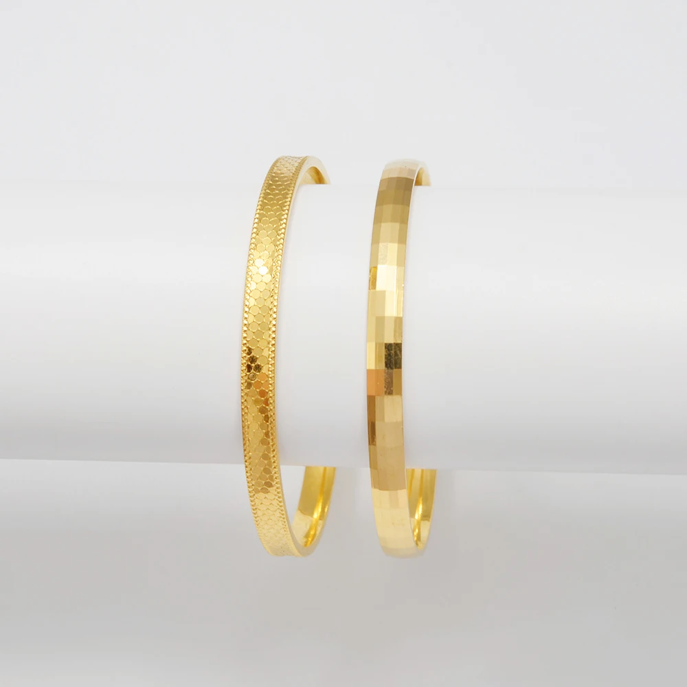 Anniyo 1Piece Bracelets for Women Girls Dubai Bangles Jewelry Arab Middle Eastern African Wedding Party Accessories #281707 3
