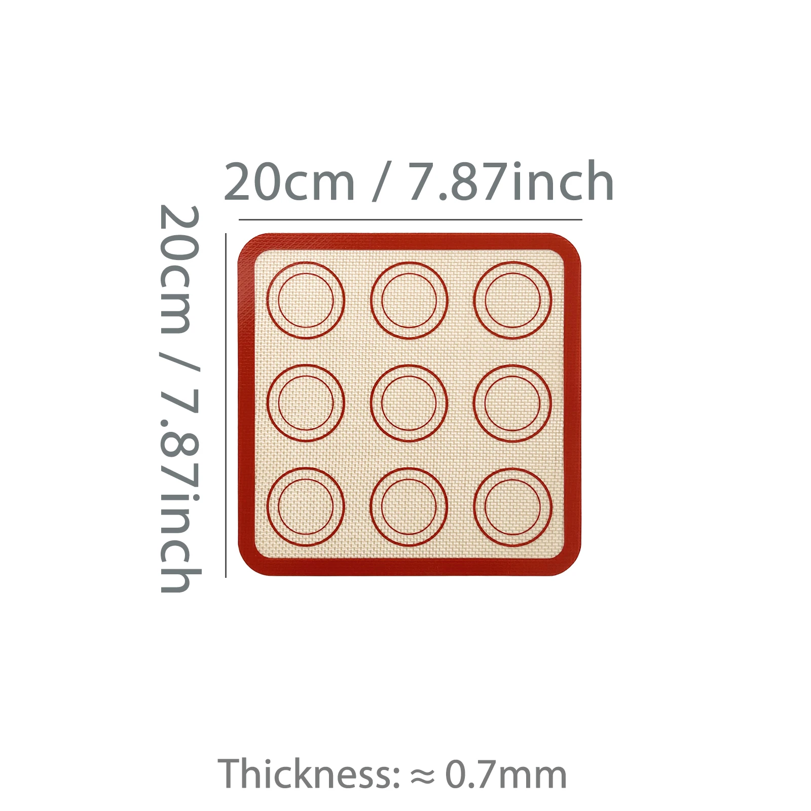 Fırın için Silikon Pişirme Mat, Yeniden Kullanılabilir Yapışmaz Isıya Dayanıklı Bakeware Levhalar Astar, Kurabiye Macaron Pasta için Pişirme Araçları