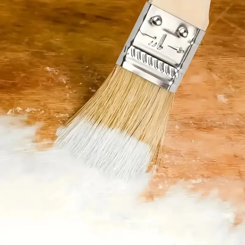 Professional Hog Bristle Brush Set of 10 -Versatile Wooden Handle Tools for Oil Painting,Crafts,Wall Plastering&Glue Application