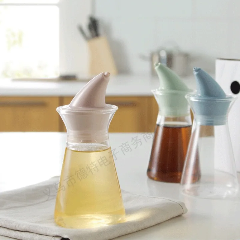 Seasoning Jars Oil Pot Lead-free glass matching bottle transparent glass liquid seasoning bottle oil vinegar pot 180ML