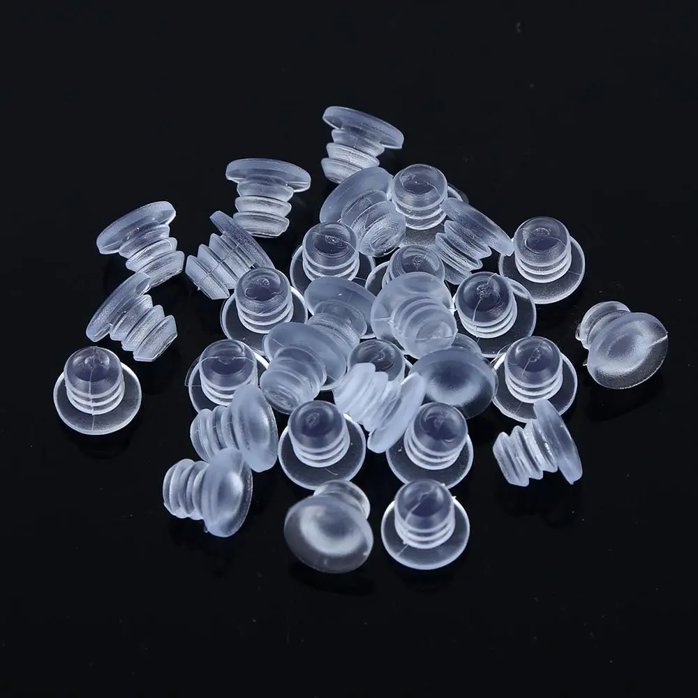 20Pcs Universal Transparent Fasteners Foot Pad Screws Hole Plugs Rubber Stem Bumpers Anti collision Embedded Cabinet Furniture