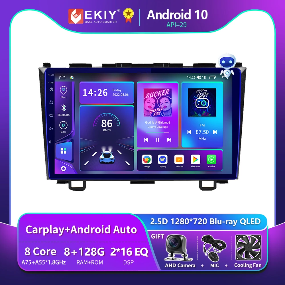 

EKIY T900 For Honda CRV CR-V 3 RE 2006-2012 Car Radio Android 10 Stereo Multimedia Video Player Auto Navigation GPS No 2Din DVD