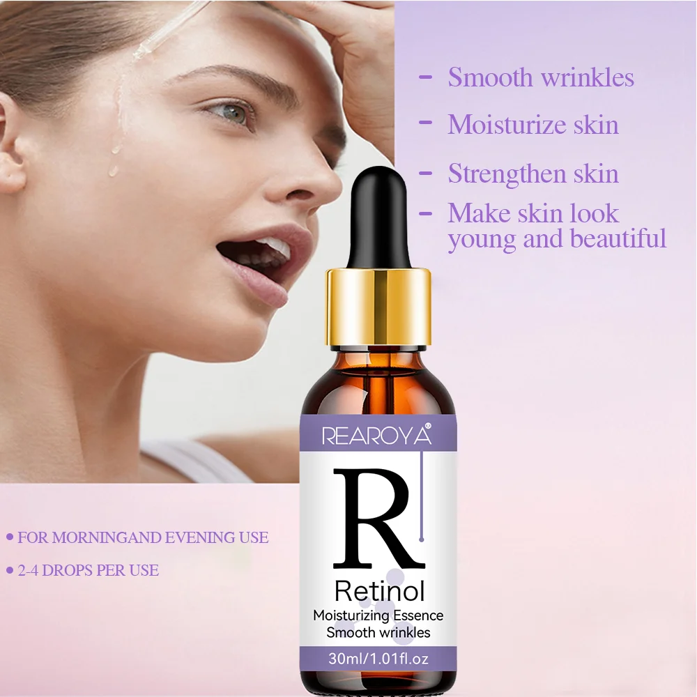 REAROYA Retinol Essence Smoothes Wrinkles Reduces Fine Lines Reduces Traces Caused By Age Tightens Strengthens Skin Elasticity 3