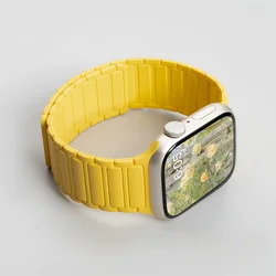 Magnetic Silicone Bracelet - 42 44 45 49 S10 - 46mm (Sunshine)