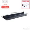 Bath Storage Rack Wall Shelves Floating Matt Black Bathroom Kitchen Mirror Metal Shower Organizer Home Accessories No Drill 6