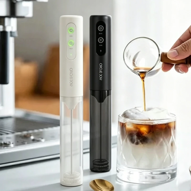 Home Electric Milk Frother Portable Coffee Milk Frother Whisk for Cooking Egg Mixture Stirrer Electric Handle Blender Kitchen 1