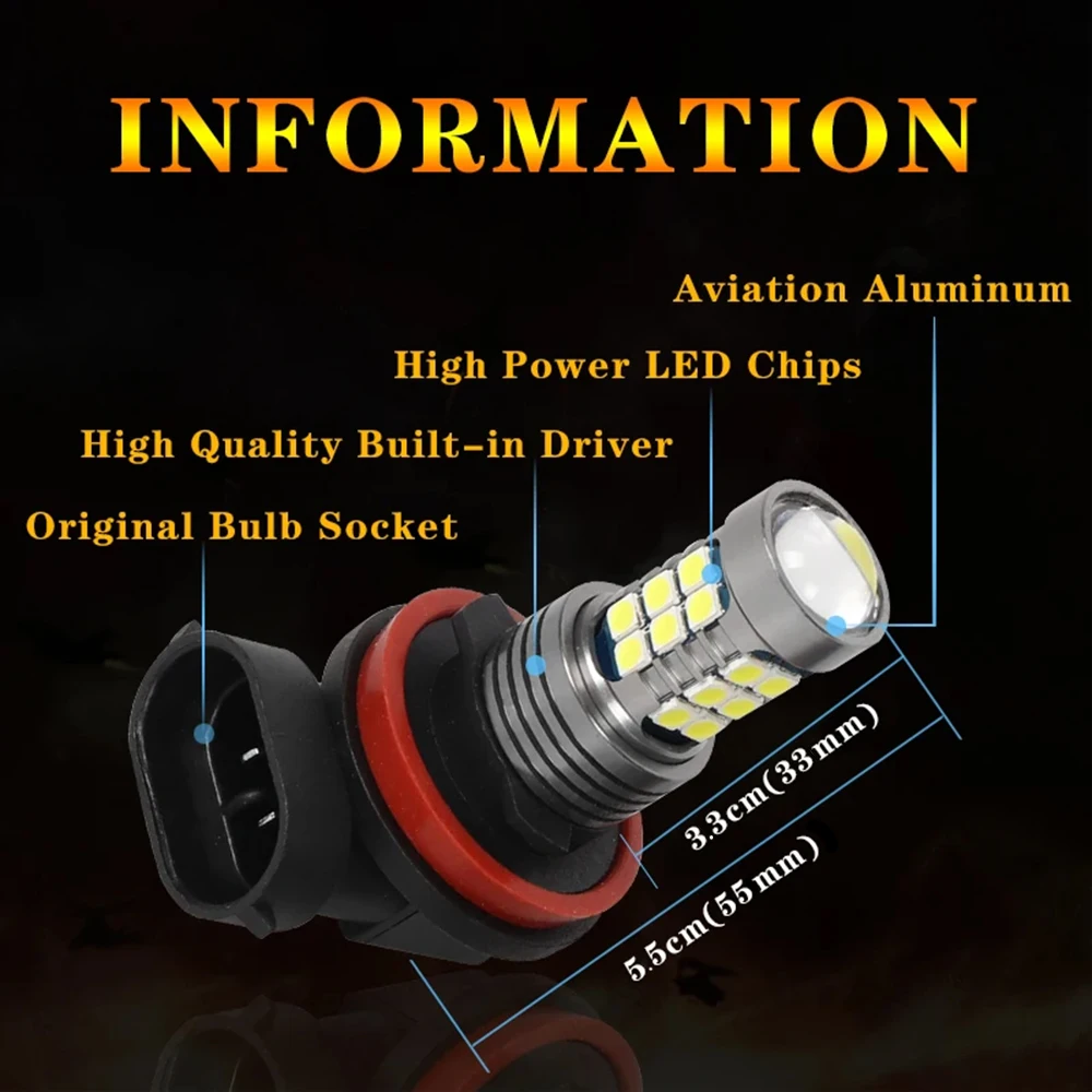 새로운 2개 LED 자동차 램프 전면 안개등 쉐보레 크루즈 2009 2010 2011 2012 2013 2014 2015 2016 2017 2018 액세서리