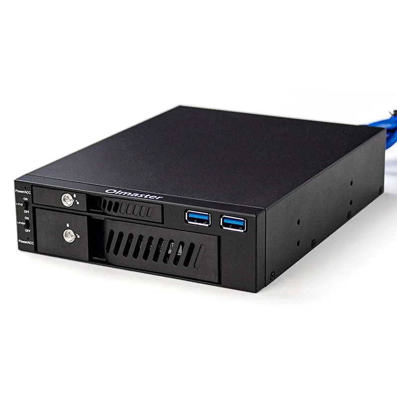 전면 USB 3.0 듀얼 포트 HDD 랙, 2.5인치 및 3.5인치 SATA 핫스왑 지원, 개별 드라이브 전원 스위치, MR-6203