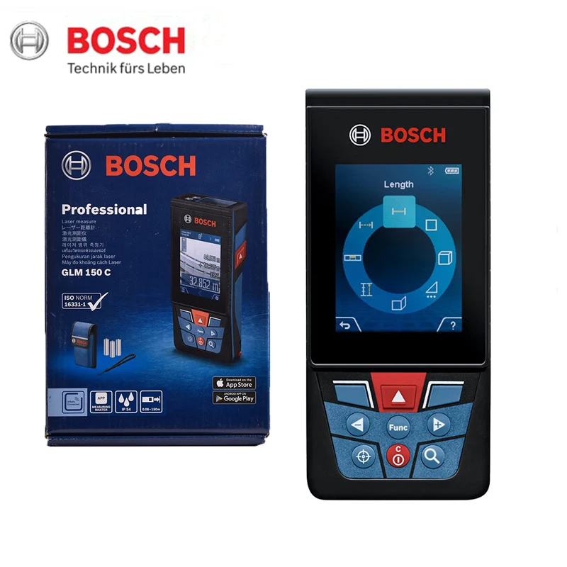 Bosch Glm 150 C 150M Laser Ranger Finder Telemetro Laser Metro A Nastro Laser Misurazione Della Distanza Con Bluetooth