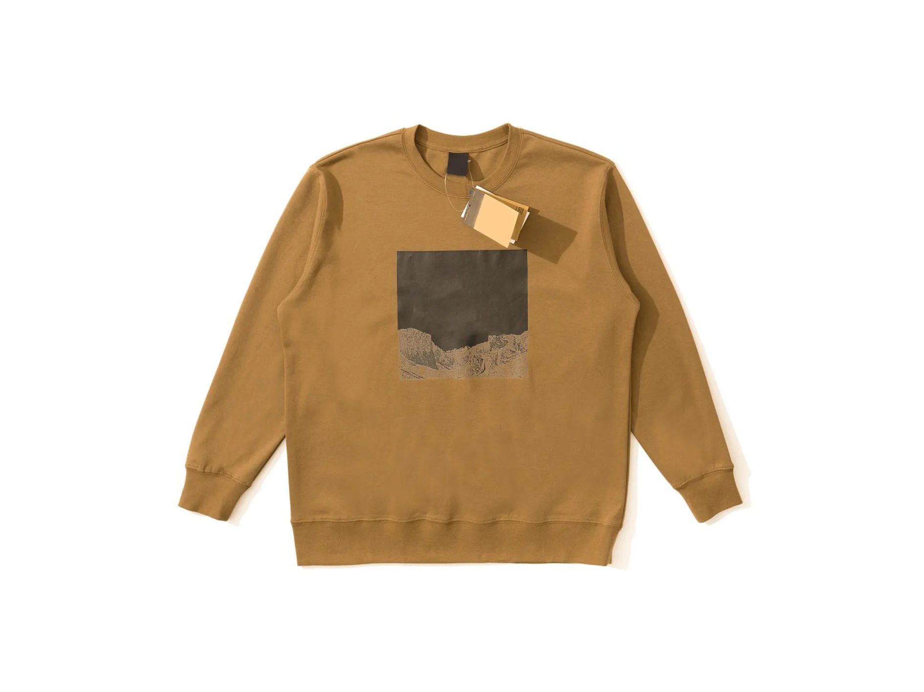 

2023 High-end 1:1 Chest Snow Mountain Printed Round Neck Hoodie Thin Spring Summer Outdoor Casual Long Sleeve Base Men and Women