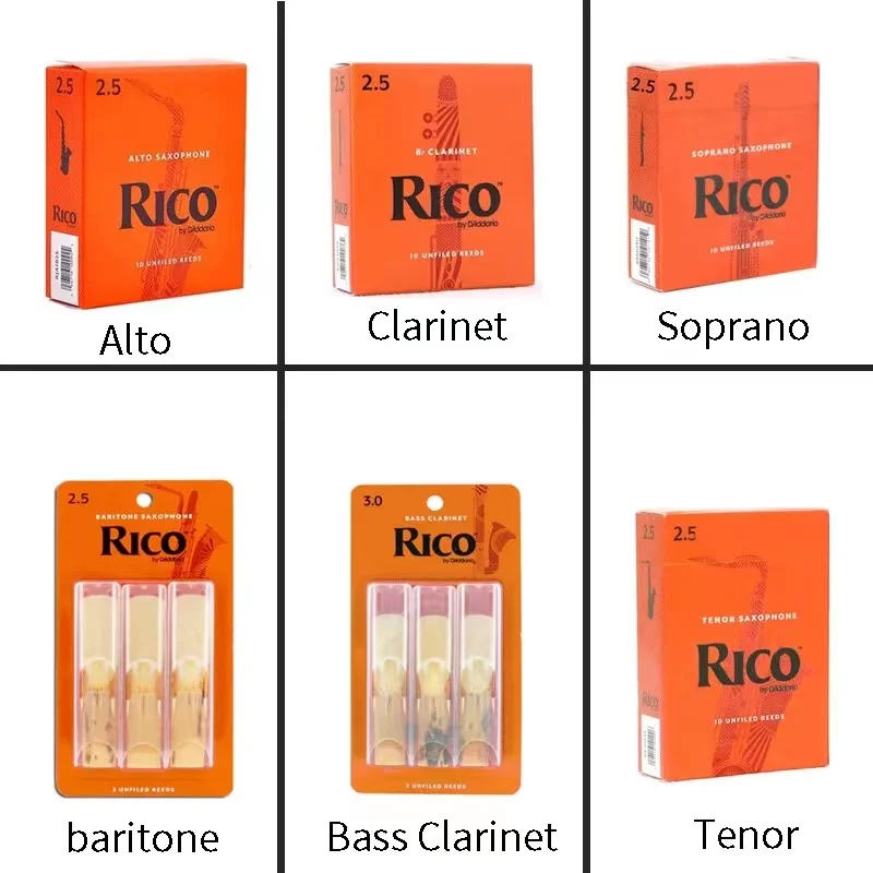 

Rico Orange box Eb Alto/ Bb Soprano/ BbTenor/ Bb Clarinet/ Eb Baritone Reed 2/2.5/3/3.5【with Gift】