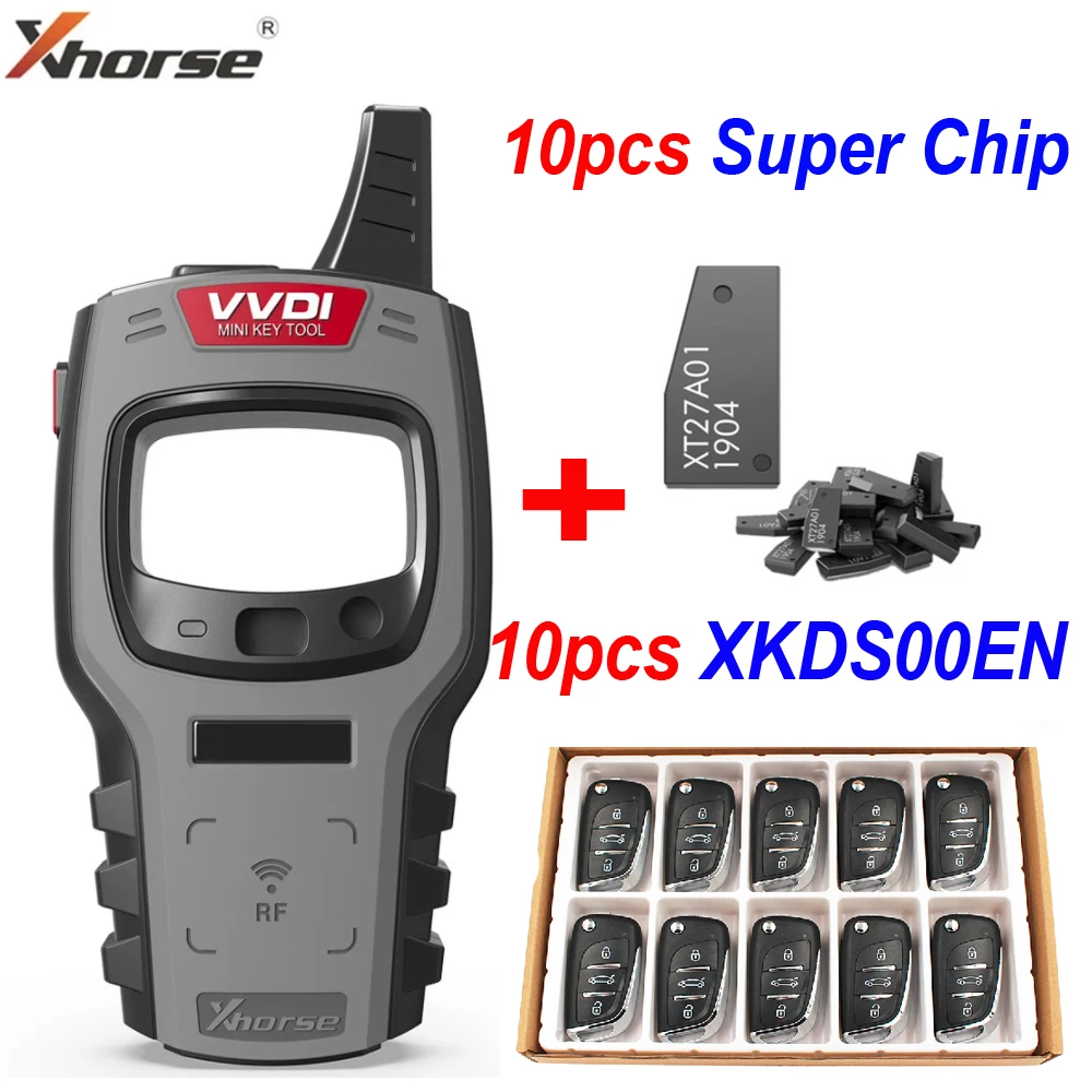 Key Programmer Xhorse VVDI Mini Key Tool With 10pcs Universal XKDS00EN Remote Global Version