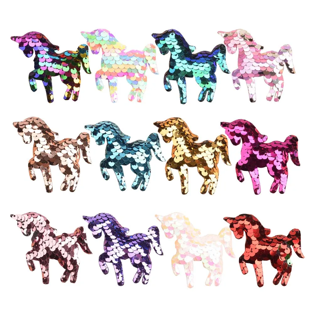 

360/500PCS Sequin Unicorn Accessories Kawaii Hair Accessories for Making Hairclip Hair Bows Hair Claw Cake Plugin Accessories