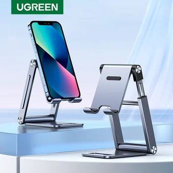 UGREEN Phone Stand Aluminum Cell Phone Adjustable Desk Phone Holder for iPhone 15 14 13 12 Pro Max Xiaomi Samsung Tablet Support 1