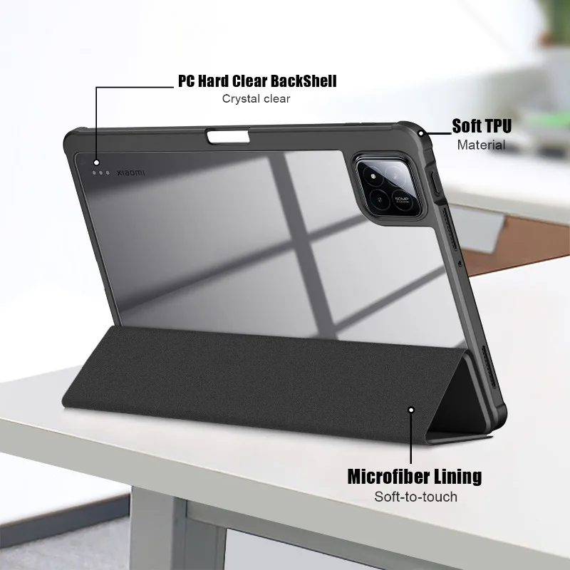 Premium Tri-Fold Magnetic Tablet Case with Pen Slot