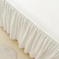 Solid Color Bed Skirt Lace Ruffled Bed Skirt 1pcs Cover Bedroom Bed Cover Bed Skirt Non-slip Mattress Cover Bedsheet Bedspread 3