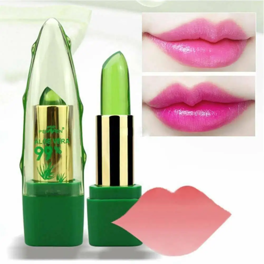 

Aloe Vera Discolored Lip Balm Jelly Magic Color Changing Lipstick Girl Moisturizing Nourishing Lasting Lip Gloss Makeup Lip Care