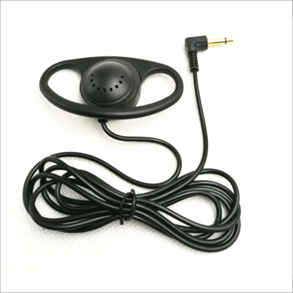 D Shape Earpiece Headset 3.5mm Single Side Earphone Hook Earbud Tour Guide System Receiver Tablet Laptop PC 50 Pcs