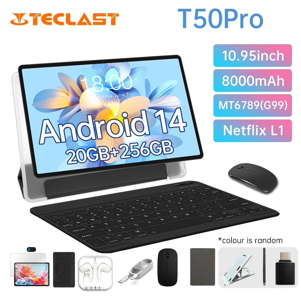 Teclast T50 Pro 2024 Tablet(MTK MT6789 8-core 2.0GHz/20GB(8GB+12GB)RAM/256GB ROM/10.95 Inch 2000X1200iPS TDDI/WIFI/BT5.0/8000mAh