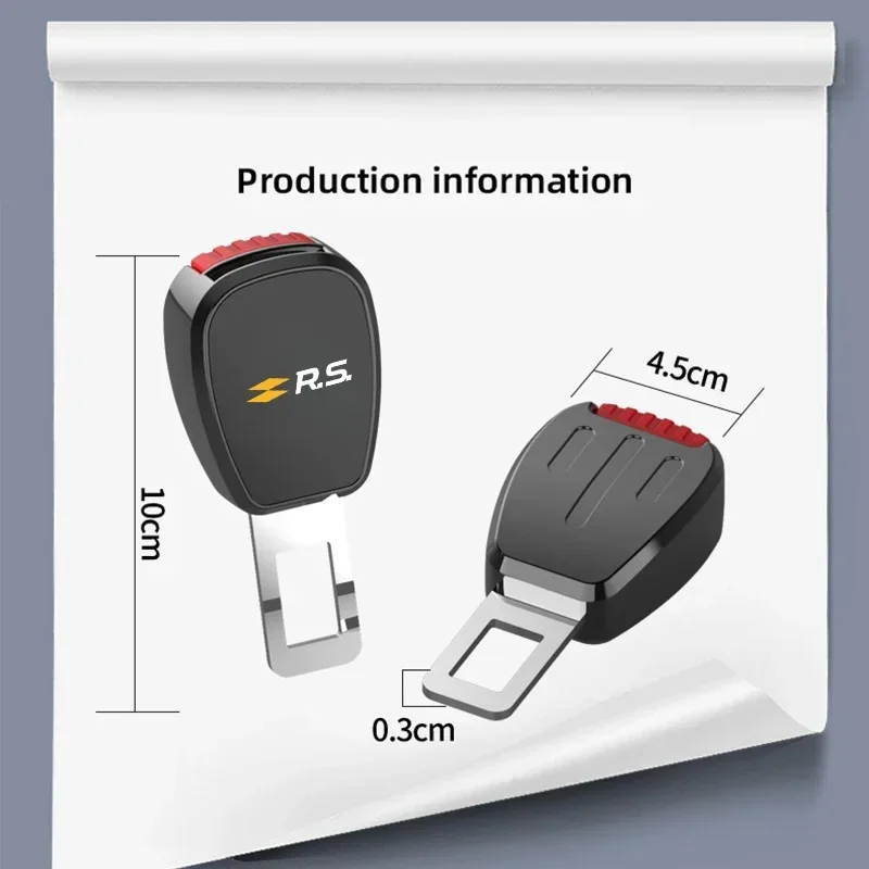 자동차 안전벨트 버클 플러그 자동 안전 스트랩 연장 액세서리 인테리어 ForRenault RS Line Megane Clio Kadjar Arkana