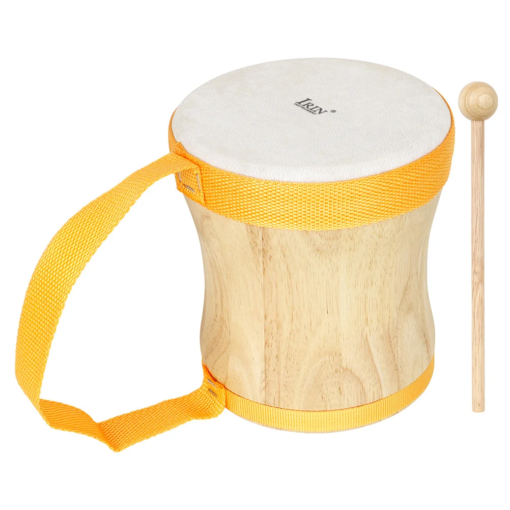 

Tambourine Wooden Instrument Percussion Drum with Stick Musical Instruments for Adults Rhythm Sticks Kids Accessories