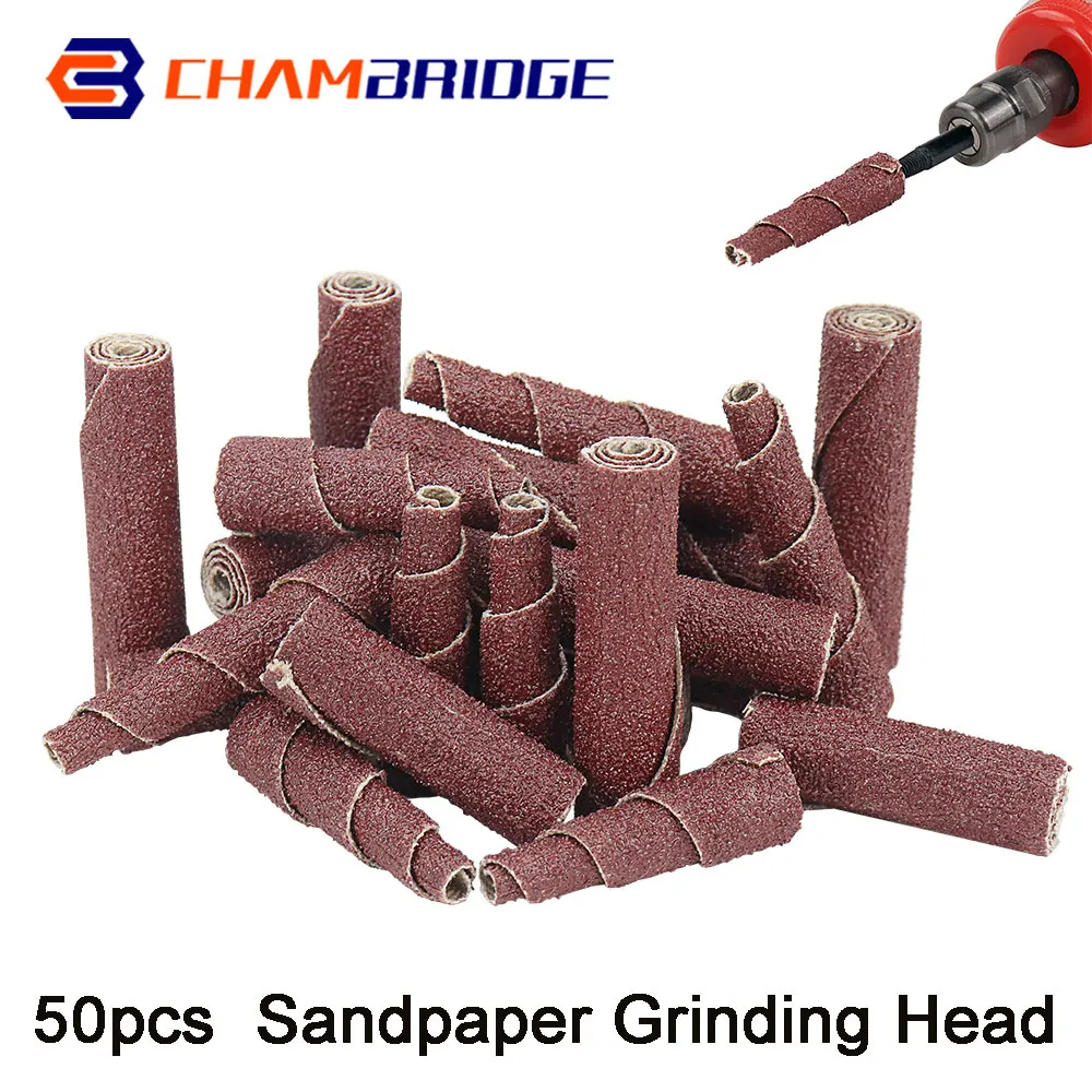 Abrasive Sandpaper Grinding Head 48Pcs Cone Cylinder Shaped Mini