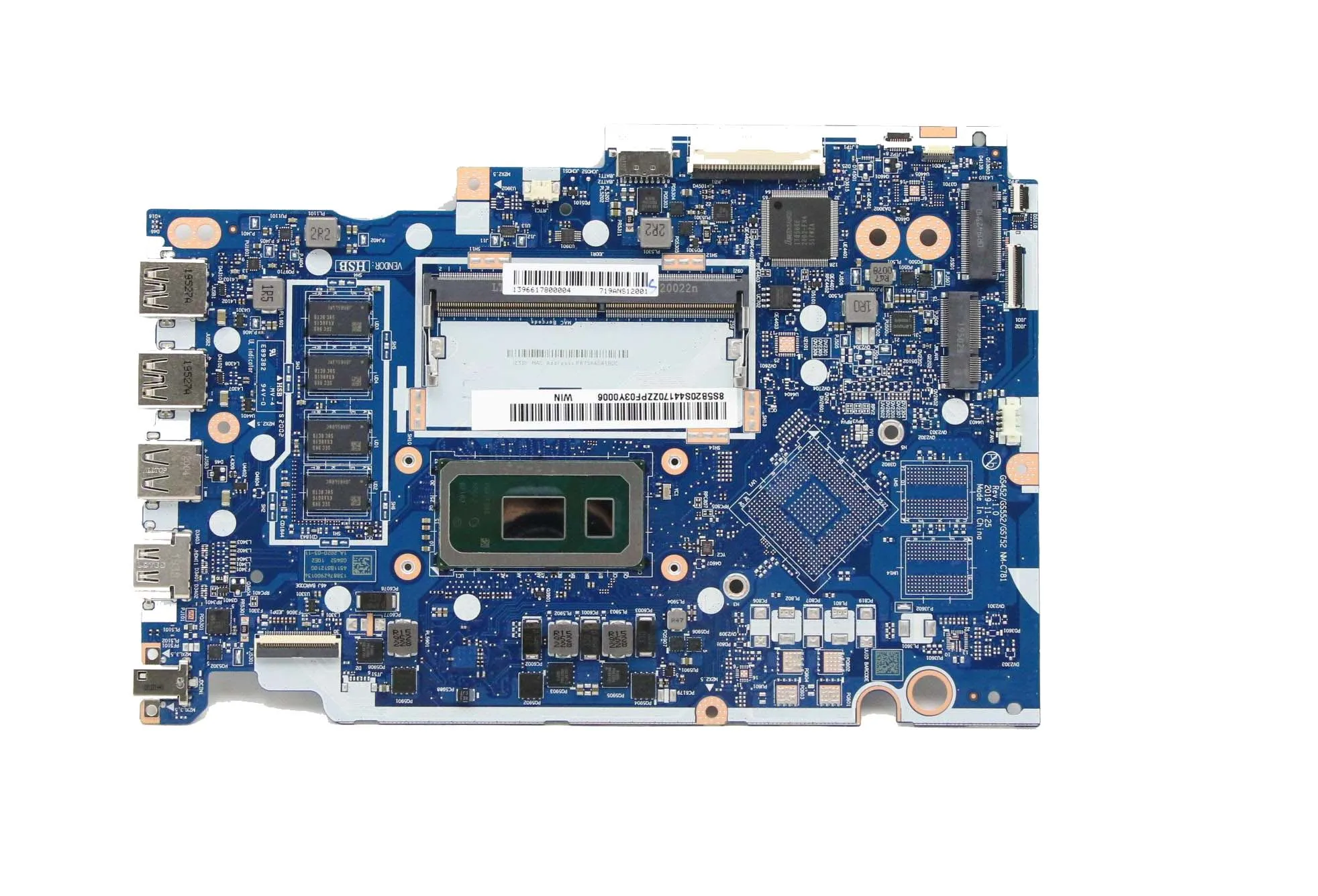 

5B21B36515 5B20S44170 для материнской платы ideapad 3-14IML05 6405U UMA 4G