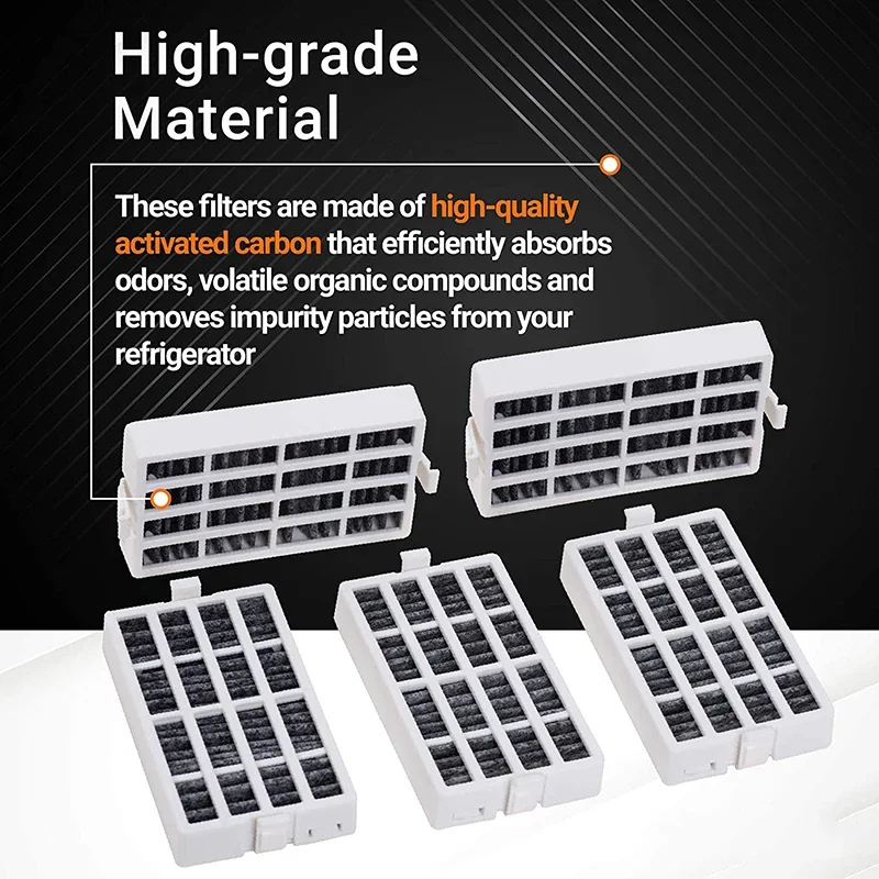 6pcs Air Fresh Filter For Whirlpool W10311524 AIR1 W10315189 W10335147 Refrigerator Deodorization Activated Carbon Filter Parts 5
