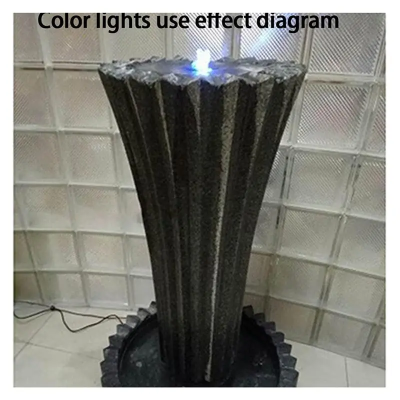 EYFL-6X RGB 6 LED AC12V 워터 분수 조명(2핀 연결 포함) 수중 연못 조명 수영장용 물 기능 조명