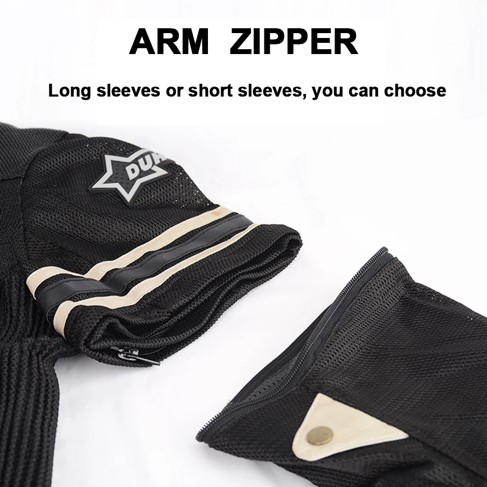 DUHAN Women Motorcycle Jacket Men Motorcycle Armor Protector Summer Mesh Breathable Vintage Jacket Equipment