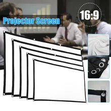 

Portable Foldable Projector Screen 16:9 HD Outdoor Indoor Home Cinema Theater 3D Movie Accessories Roll-up Projector Screen