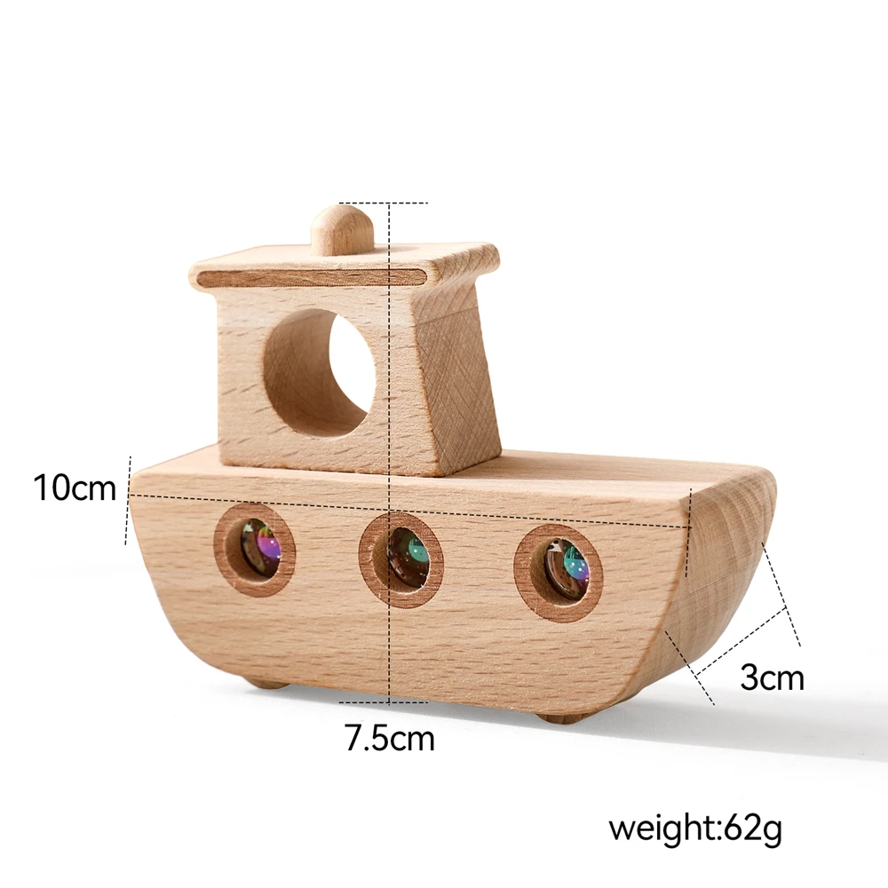 Montessori Baby Ship Toys Educational Games Kids Toddler Wooden Boat Toys For 1 2 Years Creative Montessori Game For Children 6