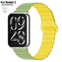 Sport Silicone Magnetic Loop Wristband Bracelet for Redmi watch 4 (8. Thin with yellow)