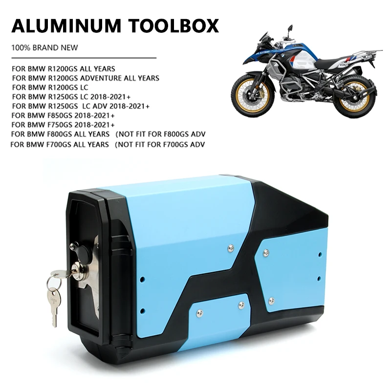 

For BMW r1200gs r1250gs 2002 2018 2008 ADV F750GS F850GS R 1200 GS Motorcycle Decorative Toolbox Aluminum Side Box Bracket