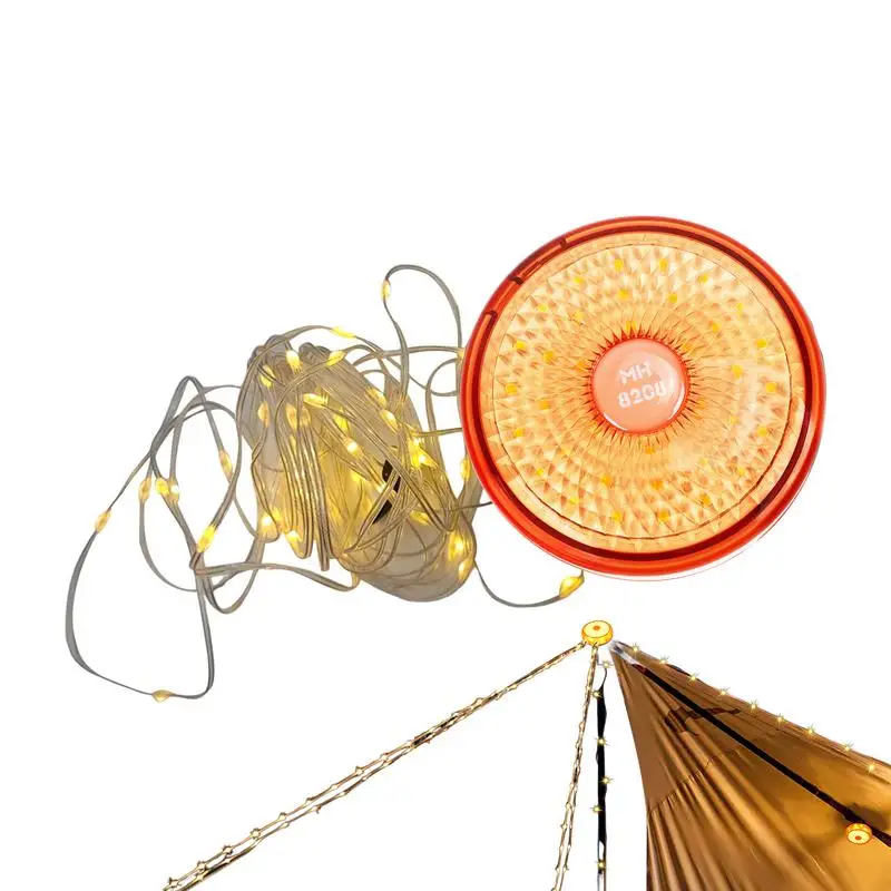 

СВЕТОДИОДНАЯ Гирлянда для кемпинга, компактная наружная гирлянда длиной 26,3 фута, перезаряжаемая светодиодная гирлянда для наружного освещения кемпинга, тента, палатки, сада, детали
