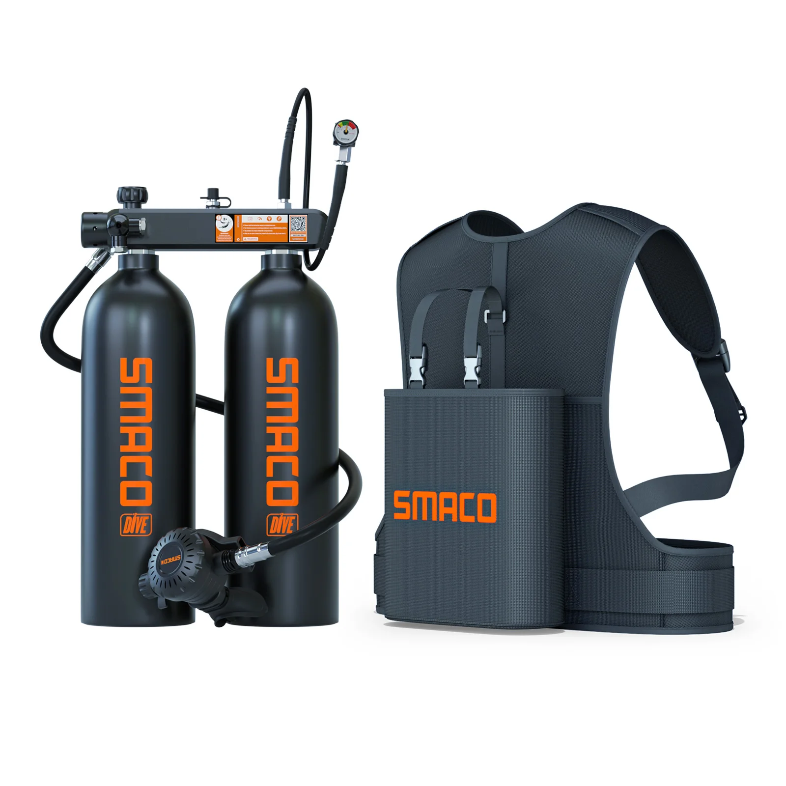 Smaco ミニスキューバダイビング器材 ミニ酸素タンク2本セット Smaco ミニスキューバダイビング器材 ミニ酸素タンク2本セット