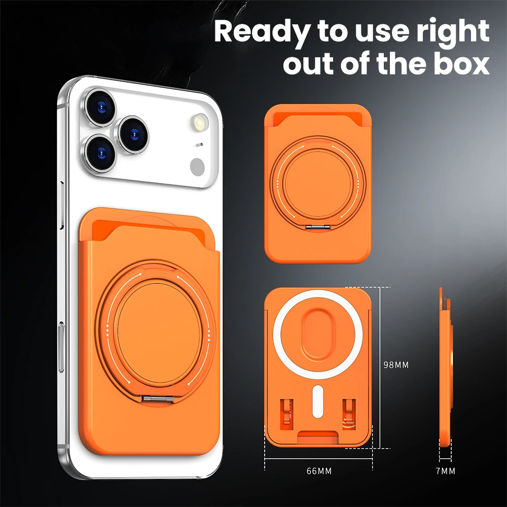 Magnetic Colorful 360° Adjustable Foldable Phone Stand & Card Holder