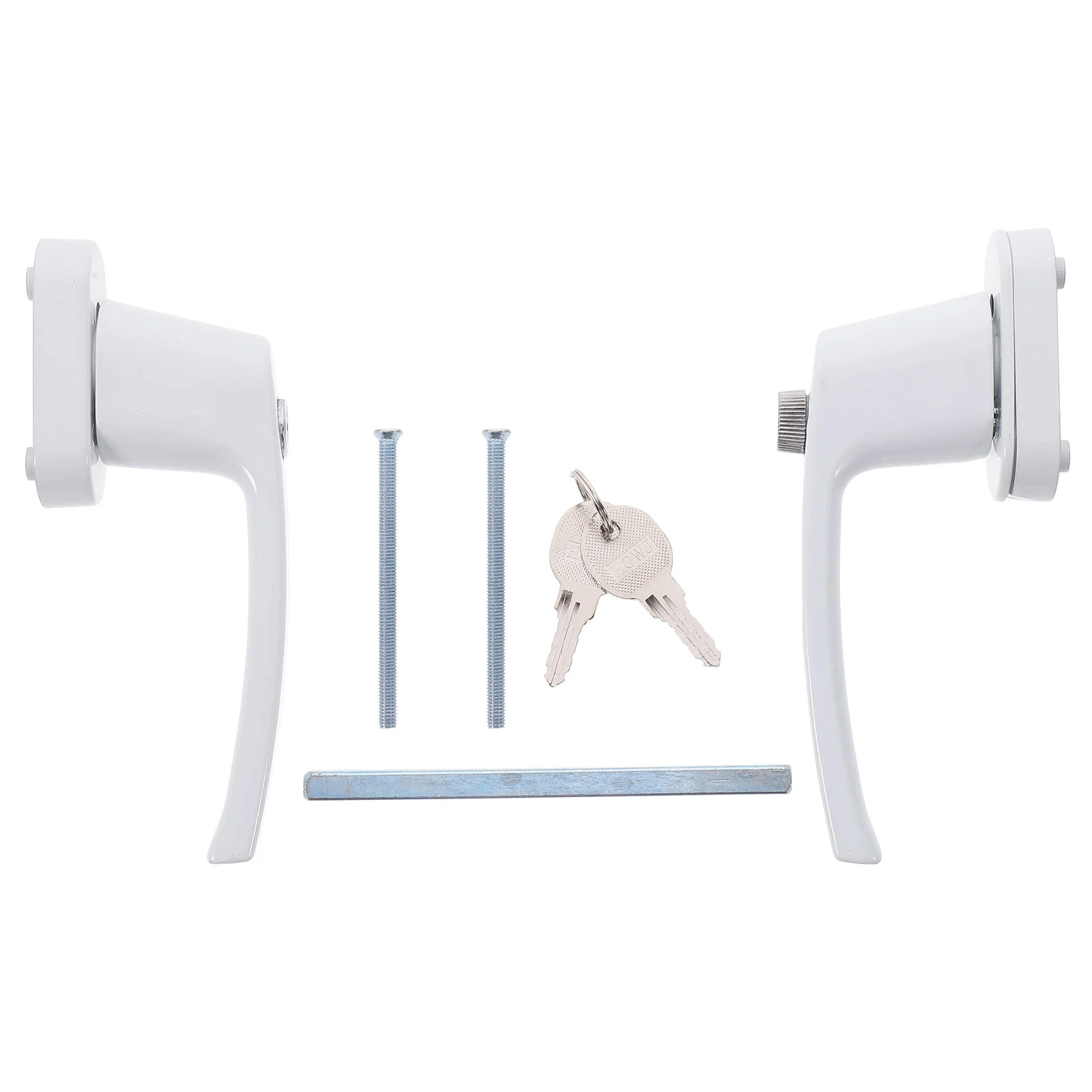 

Two-End Lever Lock Solid Thickened Crank Handle With Keys For Door Window Solid Thick Door Handle With Key
