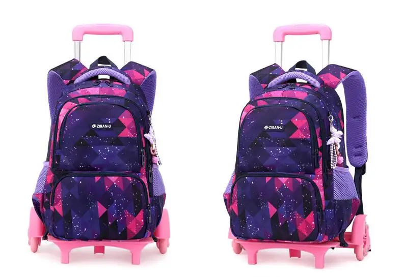 School Trolley Bag School Wheeled Backpack Set for Girls Elementary School Trolley Bag Set 3 pcs with Lunch Bag Pen Bag For Boy