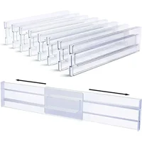 Drawer Dividers Adjustable Kitchen Expansion Contraction Combination Drawer Organizer Clear Plastic Organizer Storage Box 1